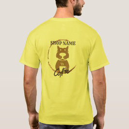 Moderne Eenvoudige Honden Cafe Coffeeshop T-shirt