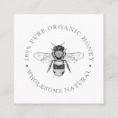 Moderne , eenvoudige honing vierkante visitekaartje (Voorkant)