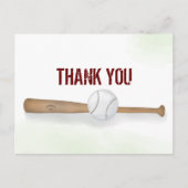 Moderne eenvoudige honkbal Dank u Waterverf Briefkaart (Voorkant)