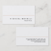 Moderne, eenvoudige, hot-pluggable witte Visitekaa Visitekaartje (Voorkant / Achterkant)