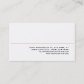 Moderne, eenvoudige, hot-pluggable witte Visitekaa Visitekaartje (Achterkant)