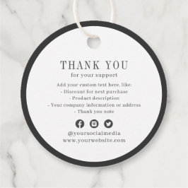 Moderne eenvoudige houtskool logo zwarte grensonde bedankjes labels