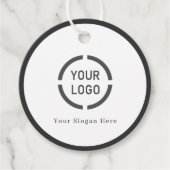 Moderne eenvoudige houtskool logo zwarte grensonde bedankjes labels (Voorkant)