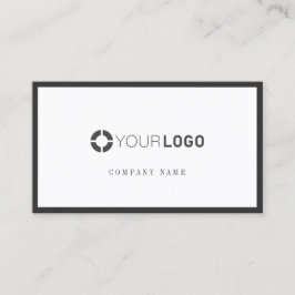 Moderne eenvoudige houtskool logo zwarte grensonde visitekaartje