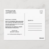 Moderne eenvoudige houtverandering de Datum Foto Briefkaart (Achterkant)