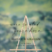 Moderne Eenvoudige Huwelijk Elegante Kalligrafie W Acryl Bord (Neutraal)