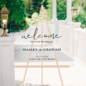 Moderne Eenvoudige Huwelijk Elegante Kalligrafie W Acryl Bord