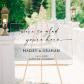 Moderne Eenvoudige Huwelijk Elegante Kalligrafie W Acryl Bord