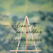 Moderne Eenvoudige Huwelijk Elegante Kalligrafie W Acryl Bord (Neutraal)