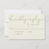 Moderne Eenvoudige Huwelijk RSVP met QR Response K (Voorkant)