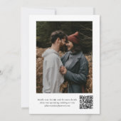 Moderne eenvoudige huwelijksfoto met script save the date (Achterkant)