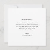 Moderne eenvoudige huwelijksfoto met script save the date (Achterkant)