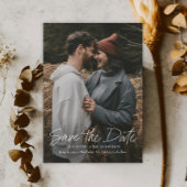 Moderne eenvoudige huwelijksfoto Save The Date Magnetische Uitnodiging
