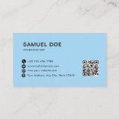 Moderne eenvoudige HVAC QR-code Visitekaartje (Achterkant)