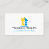 Moderne eenvoudige HVAC QR-code Visitekaartje (Voorkant)