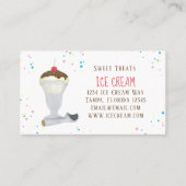 Moderne Eenvoudige Ice Cream Shop Minimalist Vanil Visitekaartje (Voorkant)