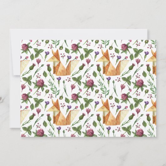 Moderne Eenvoudige Initiami Animal Invitation (Achterkant)