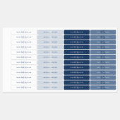 Moderne Eenvoudige Initiële Blauwe Waterdichte Naa Labels (Vel)