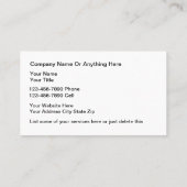 Moderne eenvoudige internetservices visitekaartje (Achterkant)
