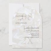 Moderne Eenvoudige Ivoren Huwelijksuitnodiging Kaart (Voorkant)