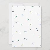 Moderne eenvoudige jongens eerste uitnodiging van  (Achterkant)