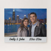 Moderne Eenvoudige Jubileum Foto Legpuzzel (Horizontaal)