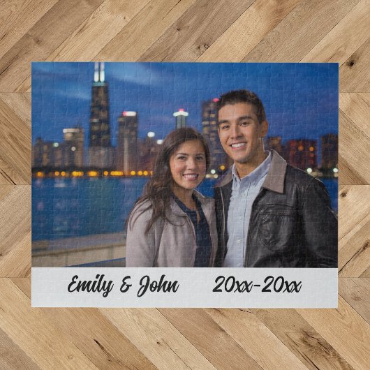 Moderne Eenvoudige Jubileum Foto Legpuzzel