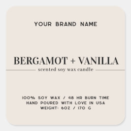 Moderne eenvoudige kaars label verpakking label