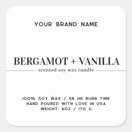 Moderne eenvoudige kaars label verpakking label