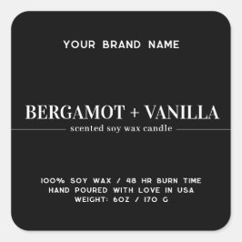 Moderne eenvoudige kaars label verpakking label