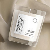 Moderne Eenvoudige Kaars Verpakking Zwart Wit Prod Vierkante Sticker