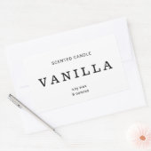 Moderne, eenvoudige kaarslabel rechthoekige sticker (Envelop)