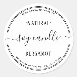 Moderne, eenvoudige kaarsvormig etiket