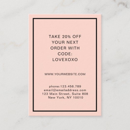 Moderne, eenvoudige Kaart met korting (Voorkant)