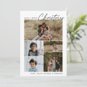 Moderne Eenvoudige Kaart voor kerstfeestdagen met  (Staand voorkant)
