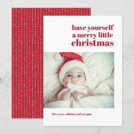 Moderne eenvoudige  Kaart voor kerstmis met foto's