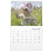 Moderne Eenvoudige Kalligrafie 2025 Fotokalender Kalender (Feb 2026)