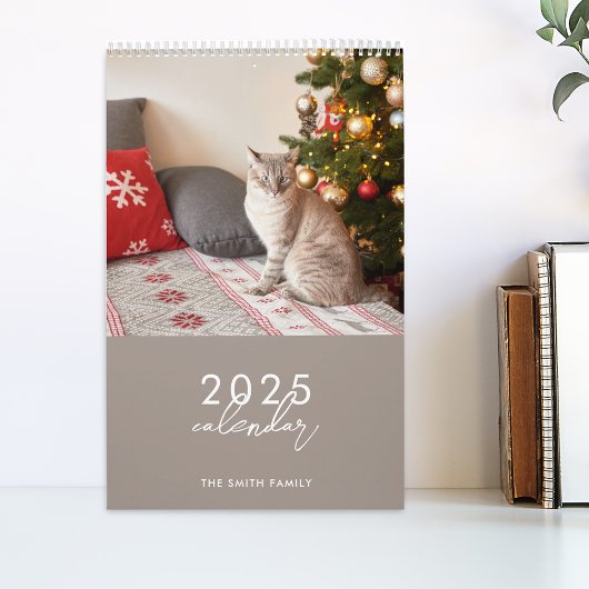 Moderne Eenvoudige Kalligrafie 2025 Fotokalender Kalender