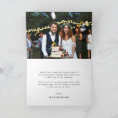 Moderne eenvoudige kalligrafie bedankkaart (Binnen)