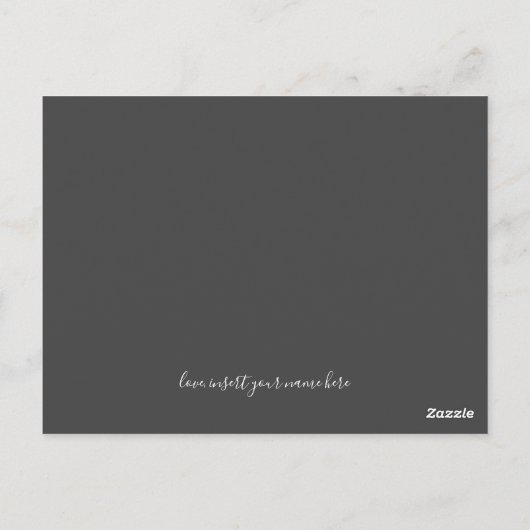 Moderne Eenvoudige Kalligrafie Bruidsmeisje Voorst Briefkaart (Achterkant)