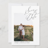 Moderne eenvoudige kalligrafie foto opslaan van de kaart (Voorkant)