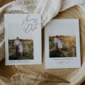 Moderne eenvoudige kalligrafie foto opslaan van de kaart