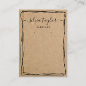 Moderne Eenvoudige Kalligrafie Oorbel display kaar Visitekaartje (Voorkant)