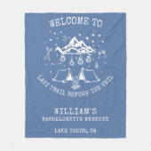 Moderne Eenvoudige Kamp Bachelorette Feest Fleece Deken (Voorkant)