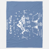 Moderne Eenvoudige Kamp Bachelorette Feest Fleece Deken (Voorkant)