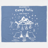 Moderne Eenvoudige Kamp Bachelorette Feest Fleece Deken (Voorkant (Horizontaal))