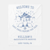 Moderne Eenvoudige Kamp Bachelorette Feestje Fleece Deken (Voorkant)