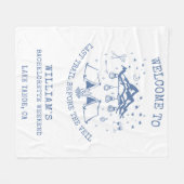 Moderne Eenvoudige Kamp Bachelorette Feestje Fleece Deken (Voorkant (Horizontaal))