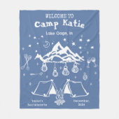 Moderne Eenvoudige Kamp Bachelorette Partij Fleece Deken (Voorkant)