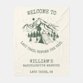 Moderne Eenvoudige Kamp Bachelorette Partij Fleece Deken (Voorkant)